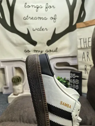 Adidas Samba White Black Gray Lifestyle Sneakers 3