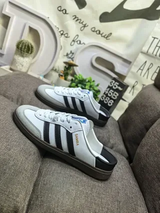 Adidas Samba White Black Gray Lifestyle Sneakers 7