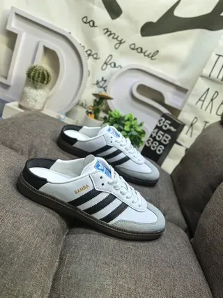 Adidas Samba White Black Gray Lifestyle Sneakers 9