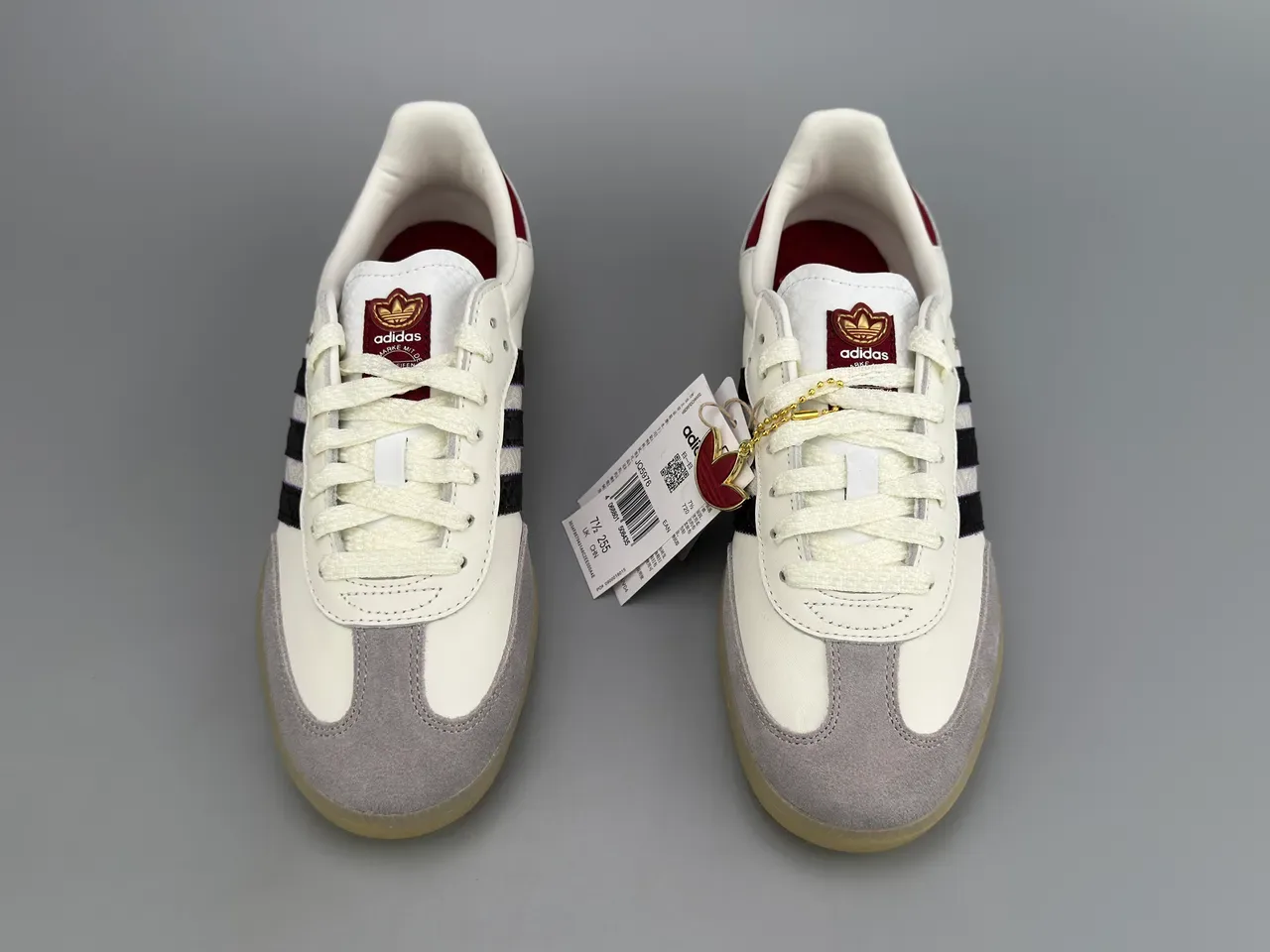 Adidas Samba White Black Gray Maroon Lifestyle Sneakers 9