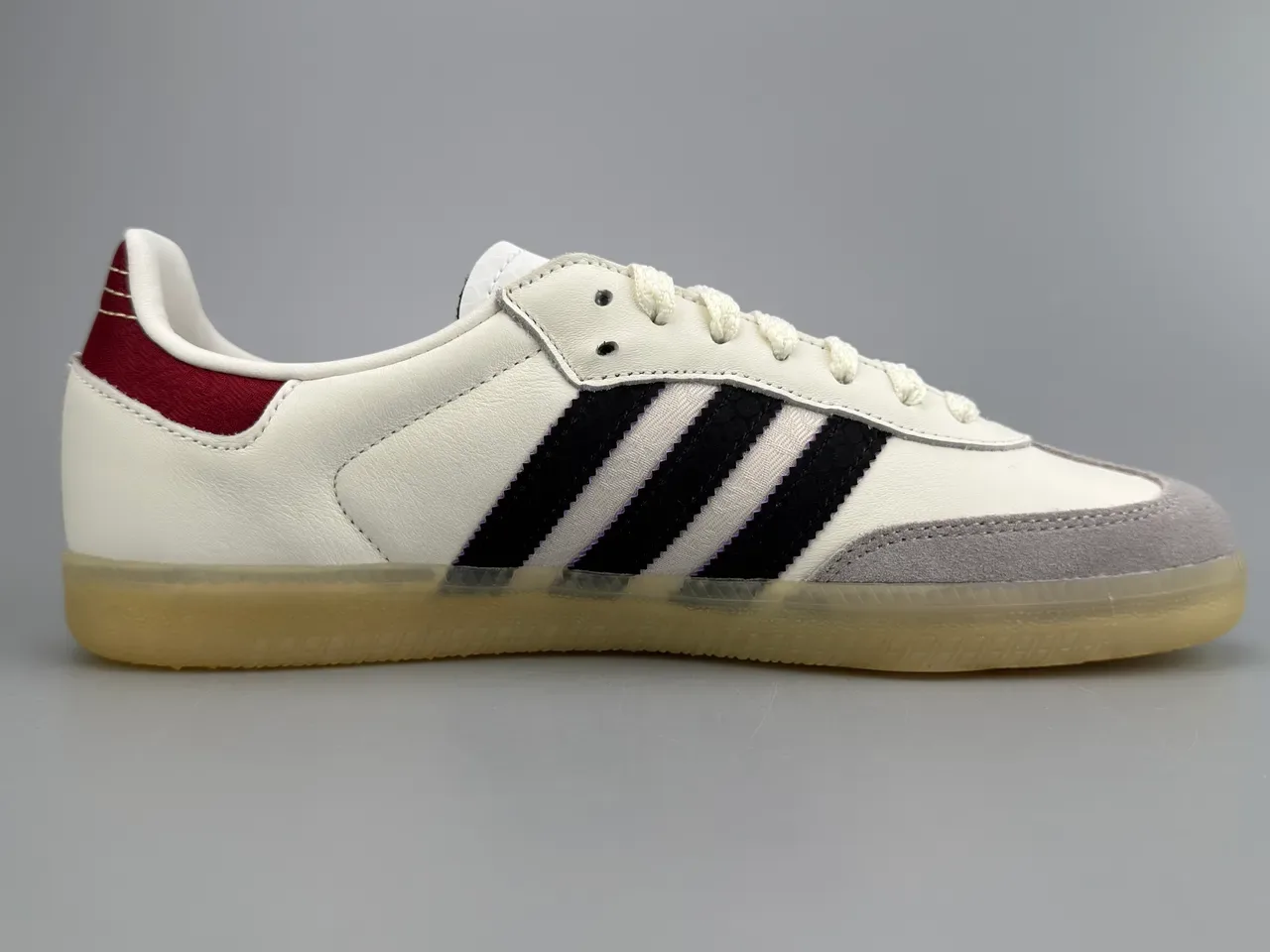 Adidas Samba White Black Gray Maroon Lifestyle Sneakers 10