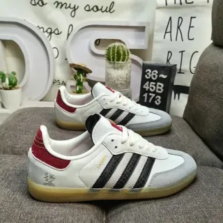 Adidas Samba सफेद लाल काला Gum लाइफस्टाइल स्नीकर