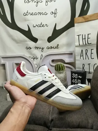 Adidas Samba सफेद लाल काला Gum लाइफस्टाइल स्नीकर 5
