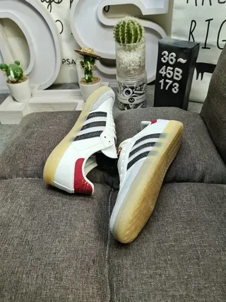 Adidas Samba सफेद लाल काला Gum लाइफस्टाइल स्नीकर 6