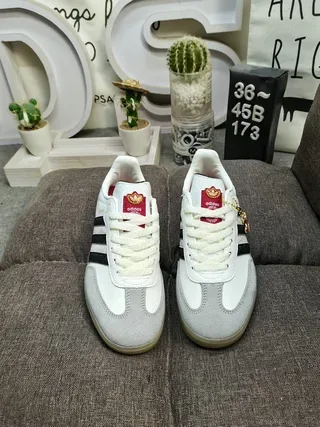 Adidas Samba सफेद लाल काला Gum लाइफस्टाइल स्नीकर 10