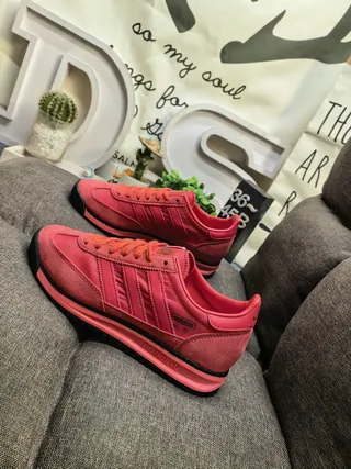 Adidas SL 72 Red Suede Lifestyle Sneakers 7