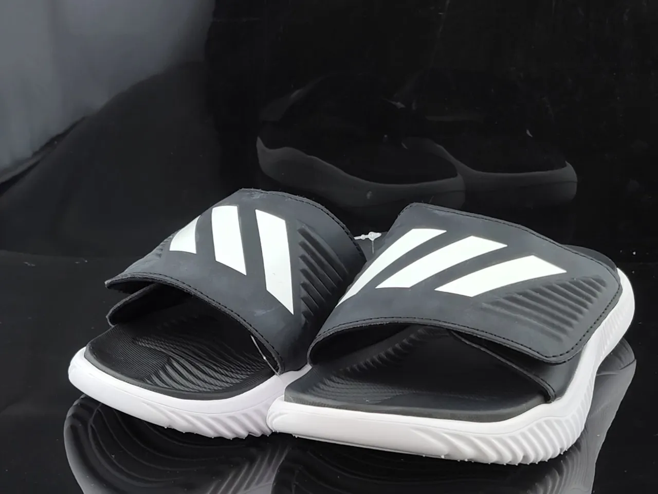 Adidas Slide Black and White Slipper 2