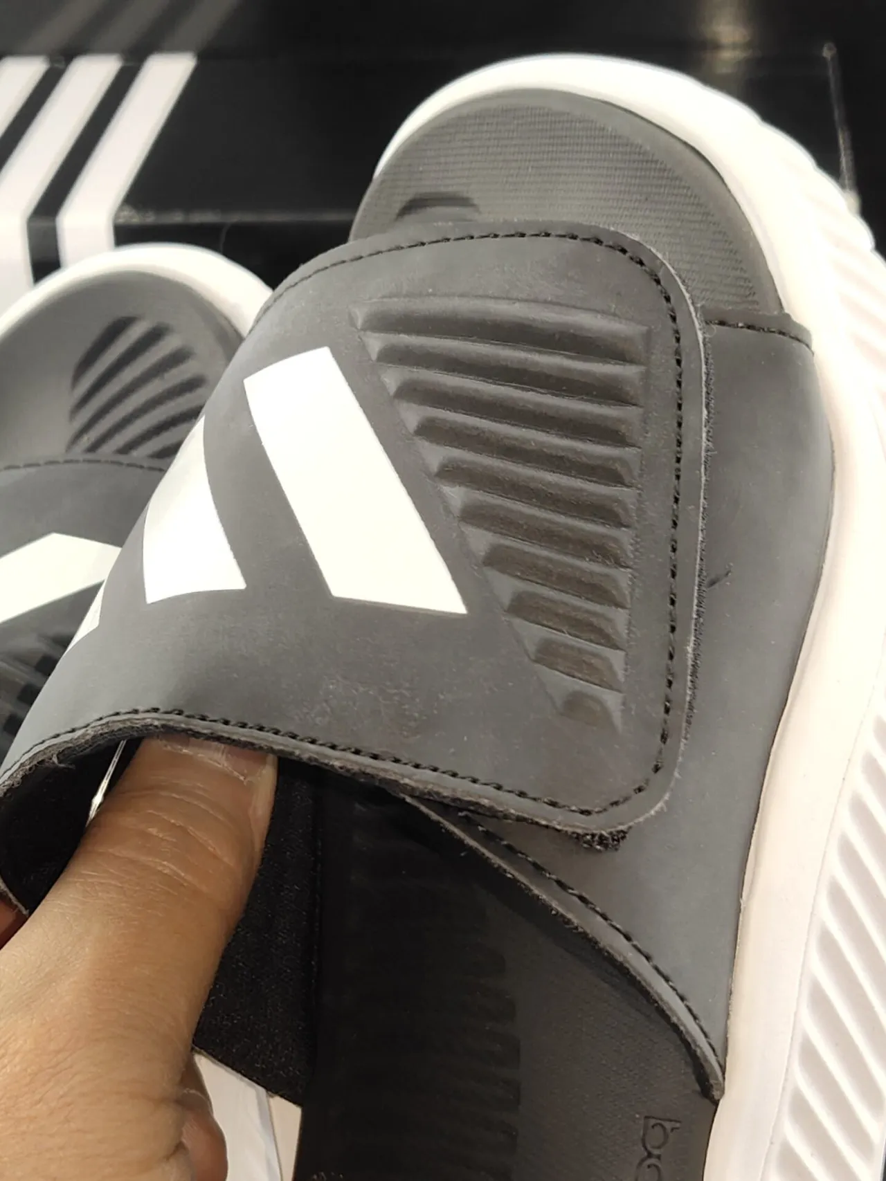 Adidas Slide Black and White Slipper 6