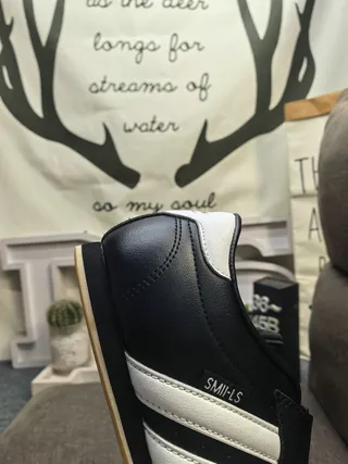 Adidas Smils Black and White Indoor Soccer Shoes 3