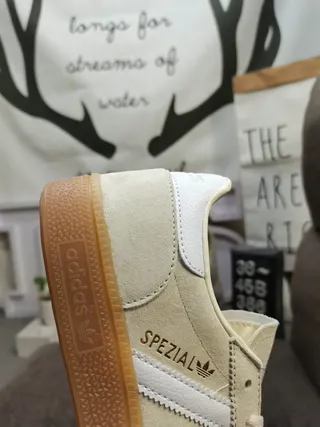 Adidas Spezial Beige Suede and White Lifestyle Sneakers 3