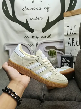 Adidas Spezial Beige Suede and White Lifestyle Sneakers 5