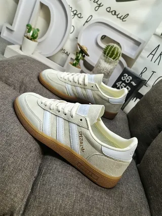 Adidas Spezial Beige Suede and White Lifestyle Sneakers 7