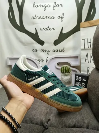 Adidas Spezial Green Corduroy Lifestyle Sneakers 5