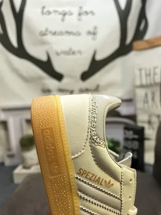 Adidas Spezial Off-White and Beige Suede Leather Lifestyle Sneakers 3