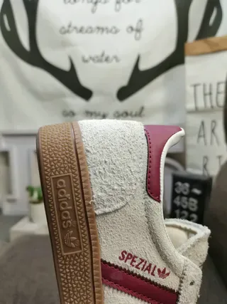 Adidas Spezial Off-White and Burgundy Lifestyle Sneakers 3