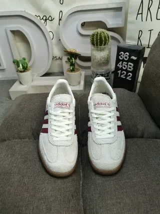 Adidas Spezial Off-White and Burgundy Lifestyle Sneakers 10