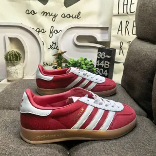 Adidas Spezial Red and White Suede Lifestyle Sneakers