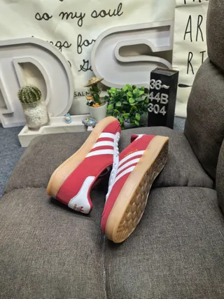 Adidas Spezial Red and White Suede Lifestyle Sneakers 6