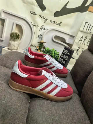 Adidas Spezial Red and White Suede Lifestyle Sneakers 9