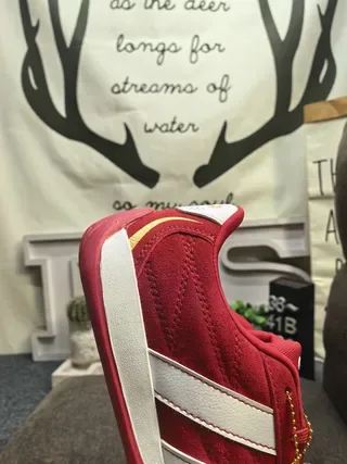 Adidas Spezial-Style Red and White Lifestyle Sneakers 3