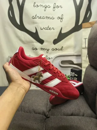 Adidas Spezial-Style Red and White Lifestyle Sneakers 5