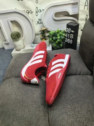 Adidas Spezial-Style Red and White Lifestyle Sneakers 6