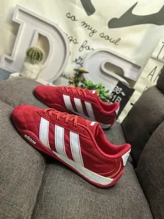 Adidas Spezial-Style Red and White Lifestyle Sneakers 7