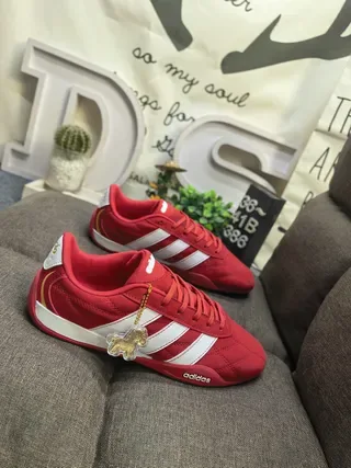 Adidas Spezial-Style Red and White Lifestyle Sneakers 9