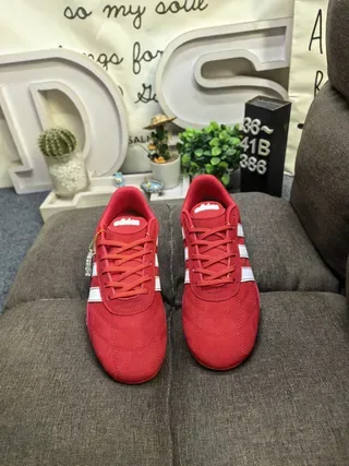 Adidas Spezial-Style Red and White Lifestyle Sneakers 10