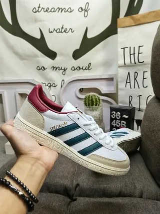 Adidas Spezial White Burgundy Teal Lifestyle Sneakers 5
