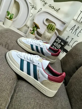 Adidas Spezial White Burgundy Teal Lifestyle Sneakers 7
