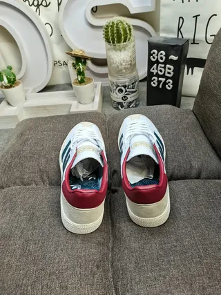 Adidas Spezial White Burgundy Teal Lifestyle Sneakers 8