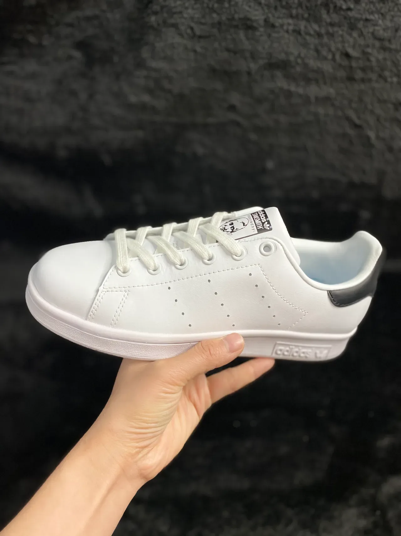 Adidas Stan Smith White and Black Lifestyle Sneakers 5