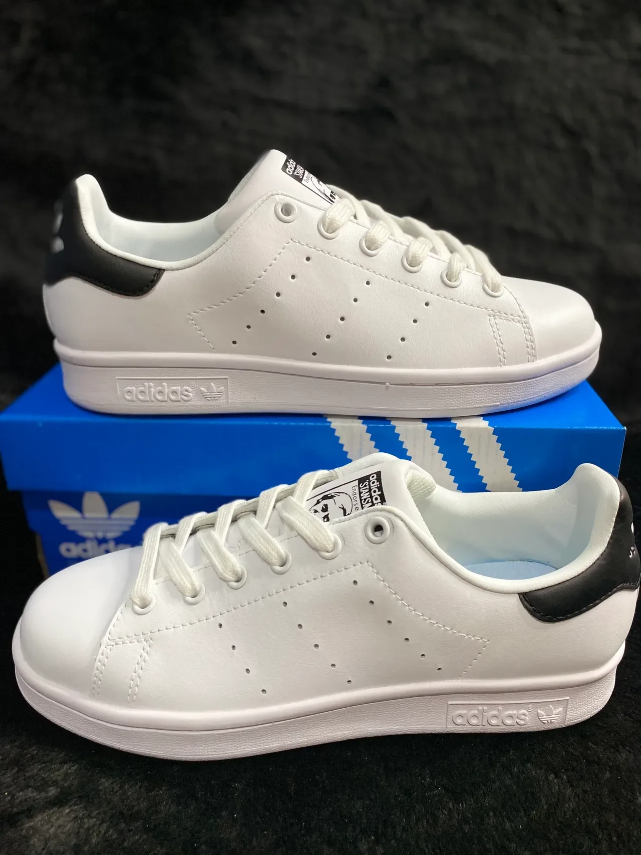 Adidas Stan Smith White and Black Lifestyle Sneakers 6