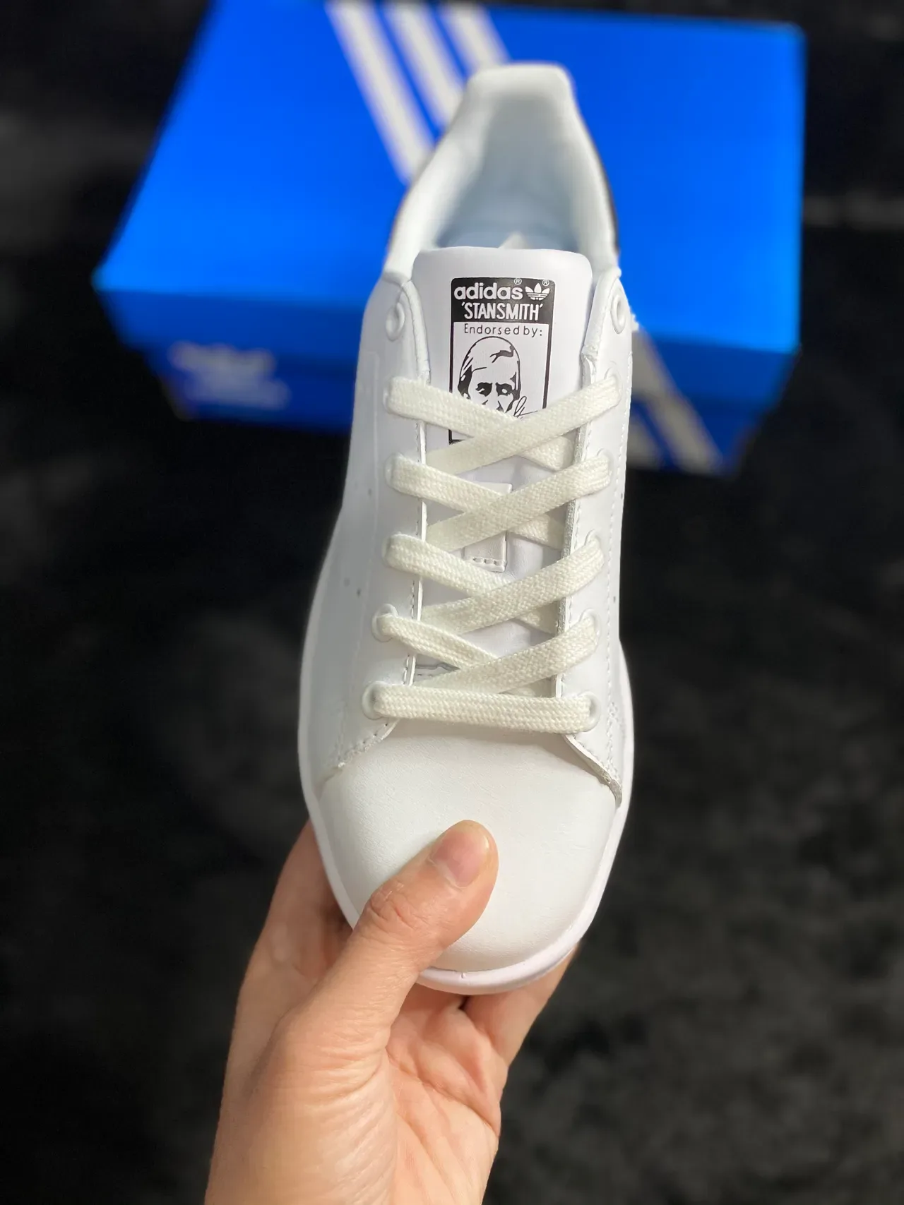 Adidas Stan Smith White and Black Lifestyle Sneakers 9