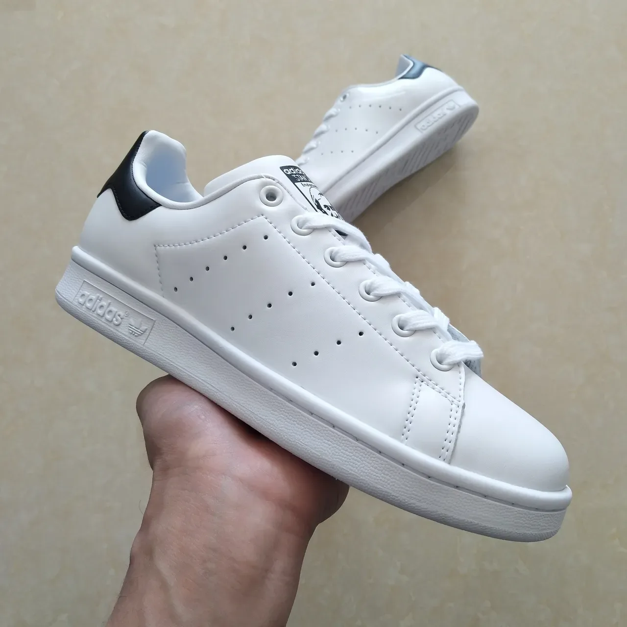 Adidas Stan Smith White and Black Lifestyle Sneakers 10