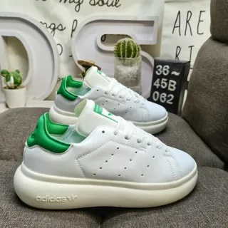 Adidas Stan Smith White and Green Lifestyle Sneakers