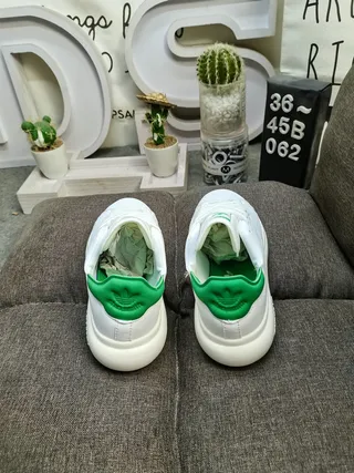 Adidas Stan Smith White and Green Lifestyle Sneakers 8
