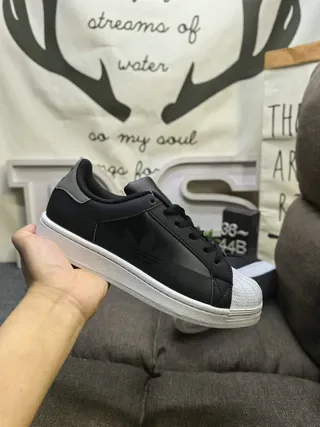 Adidas Superstar Black and Gray Lifestyle Sneakers 5
