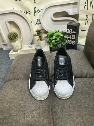 Adidas Superstar Black and Gray Lifestyle Sneakers 10