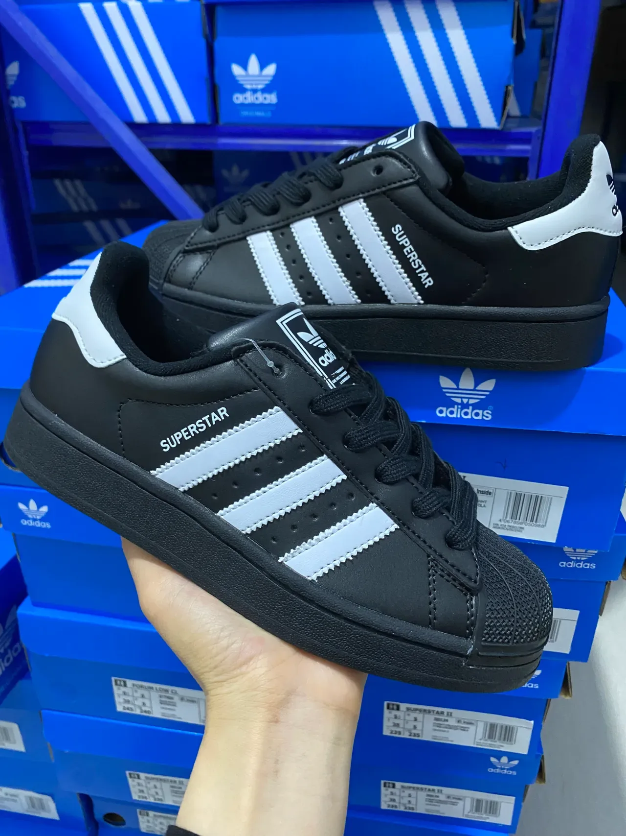 Adidas Superstar Black and Silver Lifestyle Sneakers 3