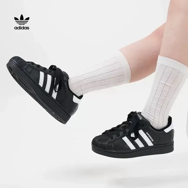 Adidas Superstar Black and Silver Lifestyle Sneakers 5