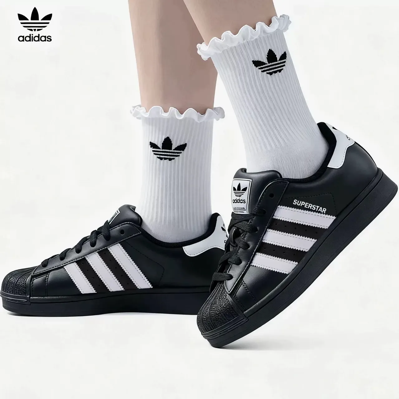 Adidas Superstar Black and Silver Lifestyle Sneakers 6