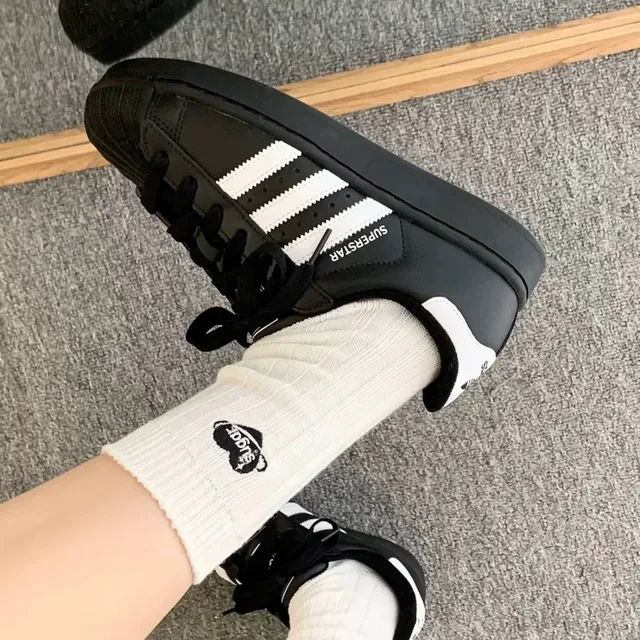 Adidas Superstar Black and Silver Lifestyle Sneakers 7