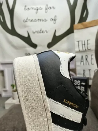 Adidas Superstar Black and White Lifestyle Sneakers 3