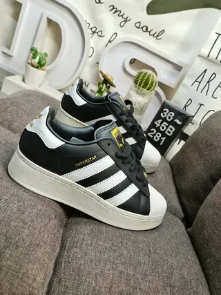 Adidas Superstar Black and White Lifestyle Sneakers 9