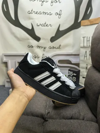Adidas Superstar Black and White Lifestyle Sneakers 5