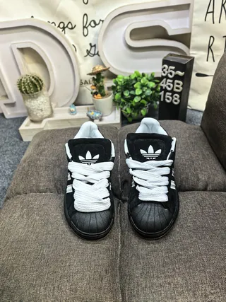 Adidas Superstar Black and White Lifestyle Sneakers 10