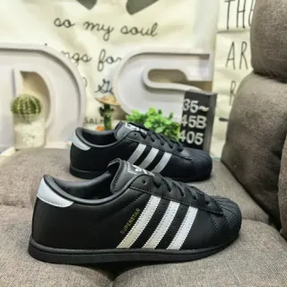 Adidas Superstar Black and White Lifestyle Sneakers