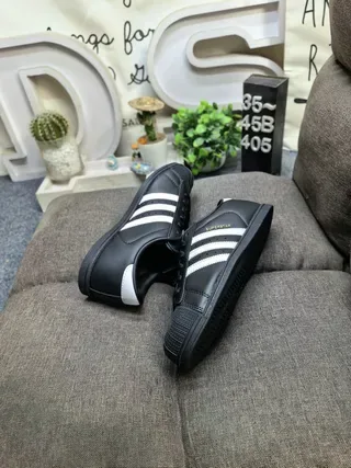 Adidas Superstar Black and White Lifestyle Sneakers 6